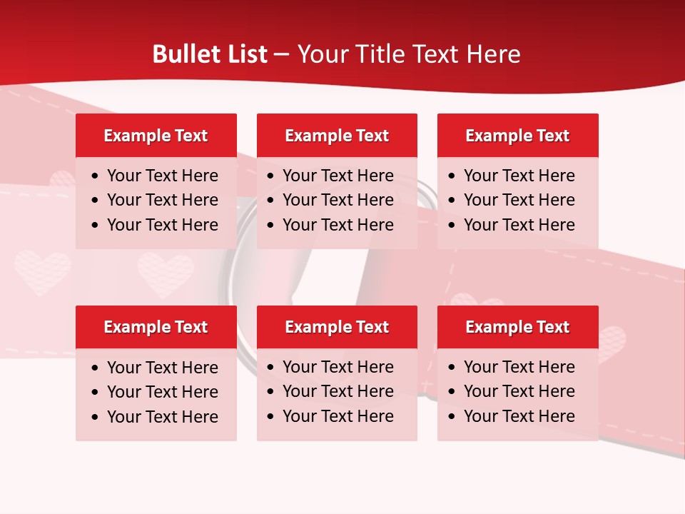A Red Belt With Hearts On It PowerPoint Template