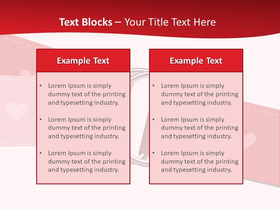 A Red Belt With Hearts On It PowerPoint Template