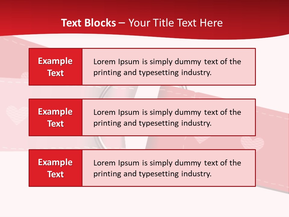 A Red Belt With Hearts On It PowerPoint Template