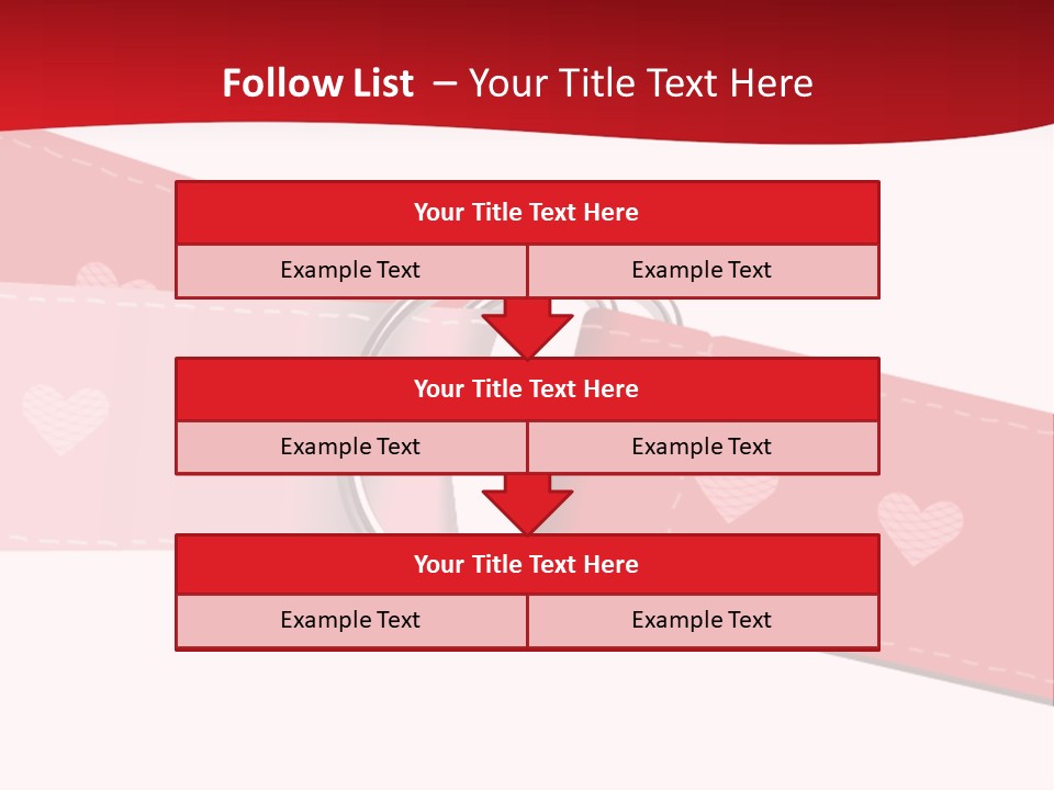 A Red Belt With Hearts On It PowerPoint Template
