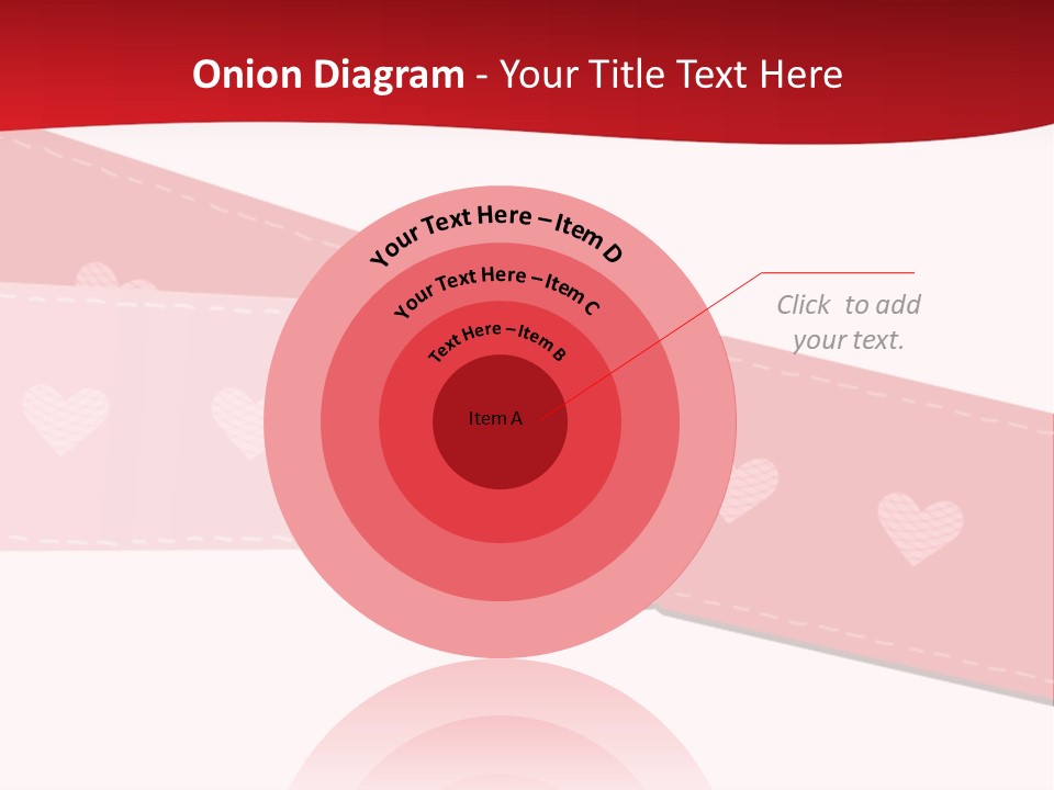 A Red Belt With Hearts On It PowerPoint Template