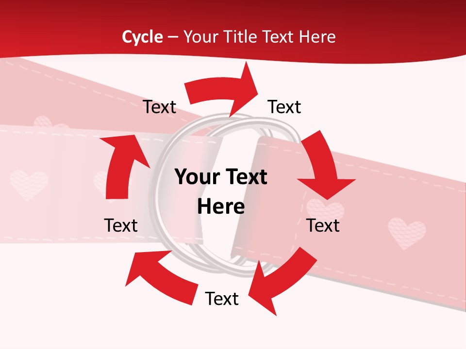 A Red Belt With Hearts On It PowerPoint Template