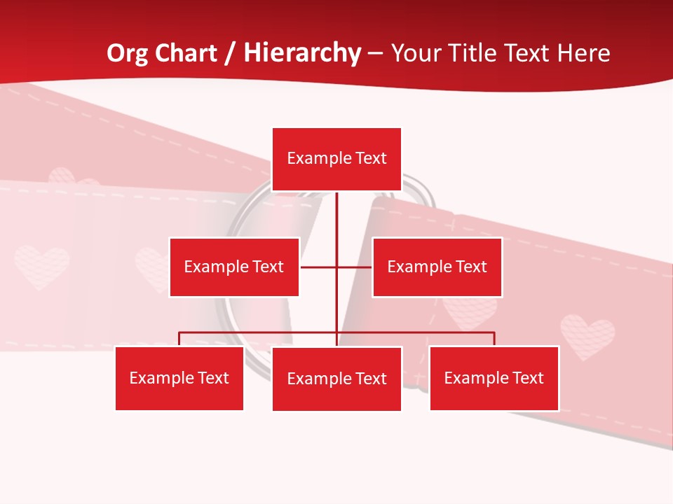 A Red Belt With Hearts On It PowerPoint Template