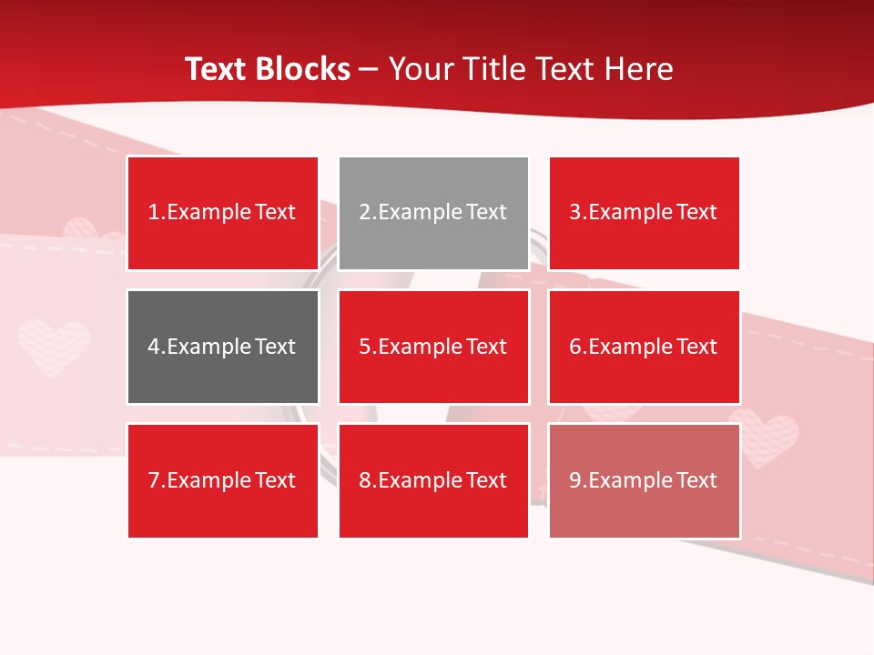 A Red Belt With Hearts On It PowerPoint Template