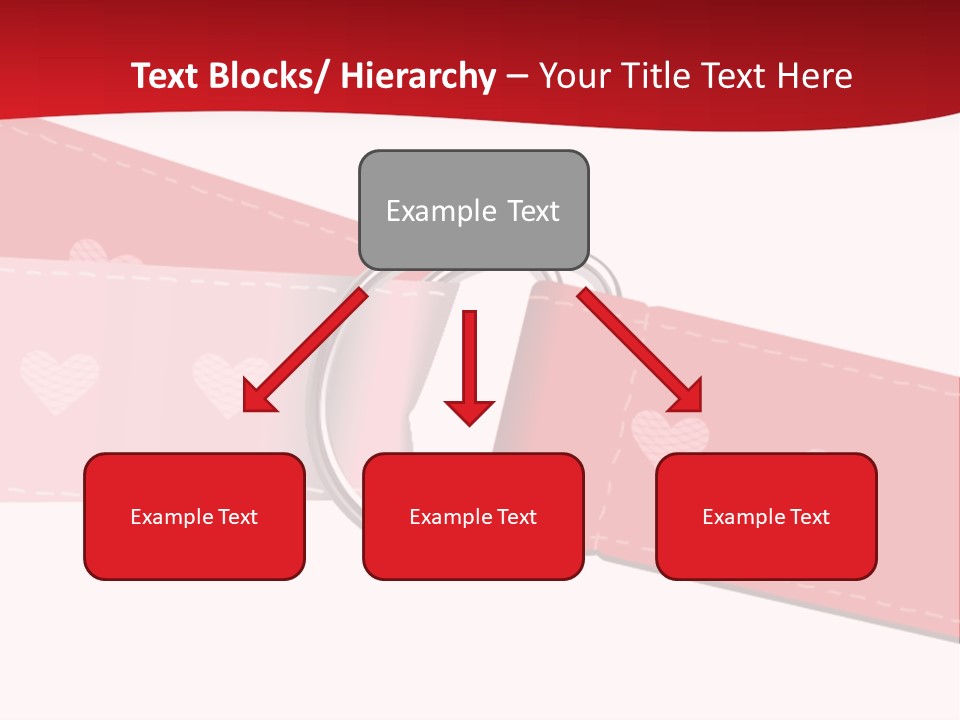 A Red Belt With Hearts On It PowerPoint Template