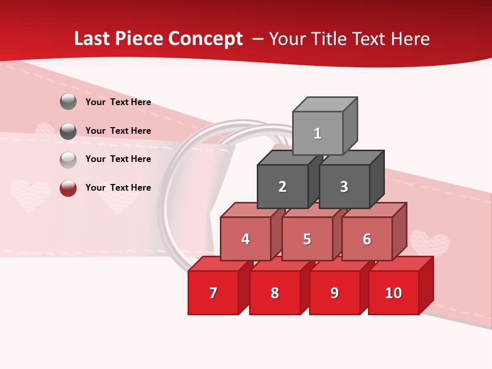 A Red Belt With Hearts On It PowerPoint Template