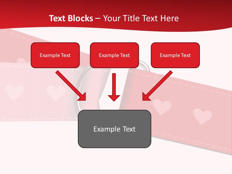 A Red Belt With Hearts On It PowerPoint Template