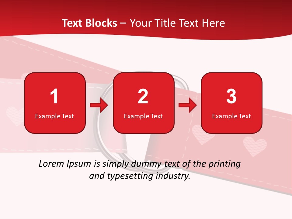 A Red Belt With Hearts On It PowerPoint Template