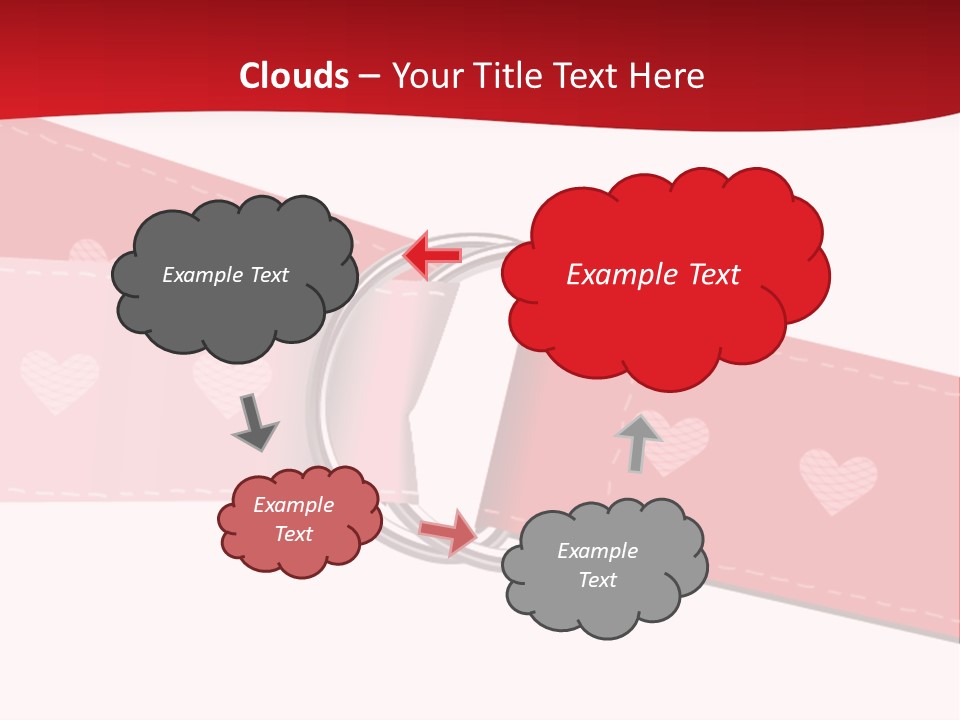 A Red Belt With Hearts On It PowerPoint Template