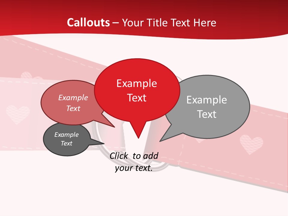A Red Belt With Hearts On It PowerPoint Template