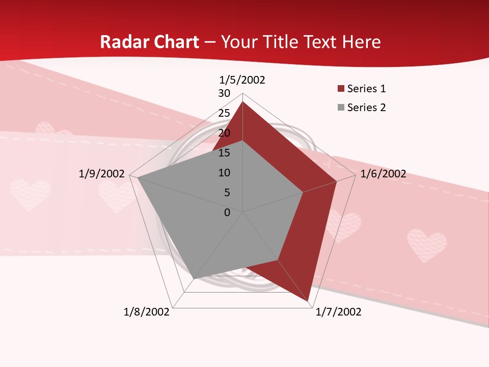 A Red Belt With Hearts On It PowerPoint Template