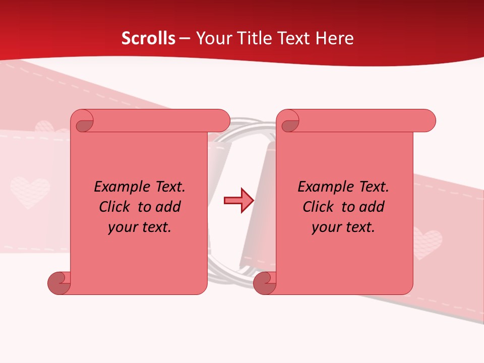A Red Belt With Hearts On It PowerPoint Template