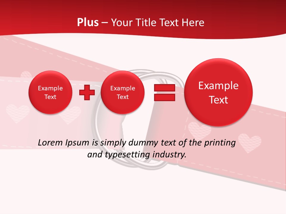 A Red Belt With Hearts On It PowerPoint Template
