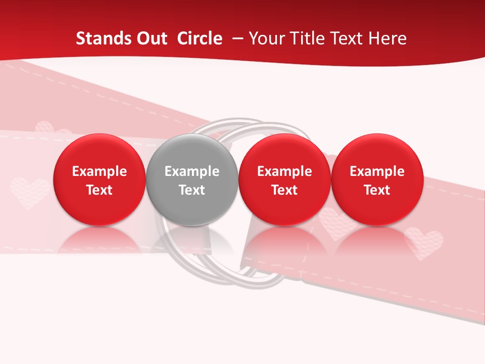 A Red Belt With Hearts On It PowerPoint Template
