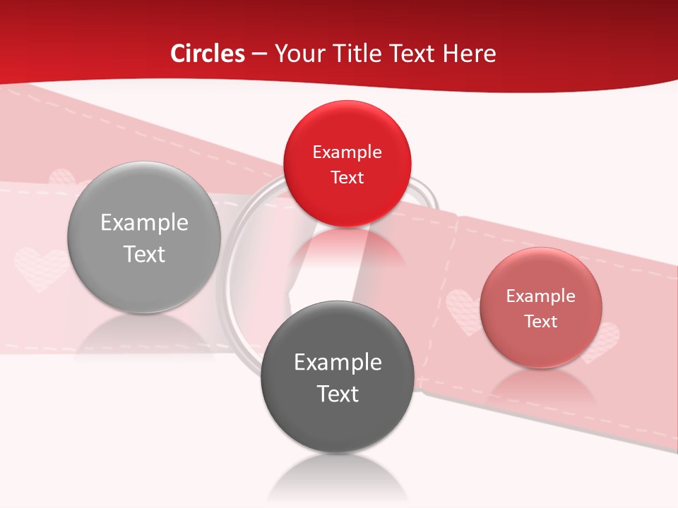 A Red Belt With Hearts On It PowerPoint Template