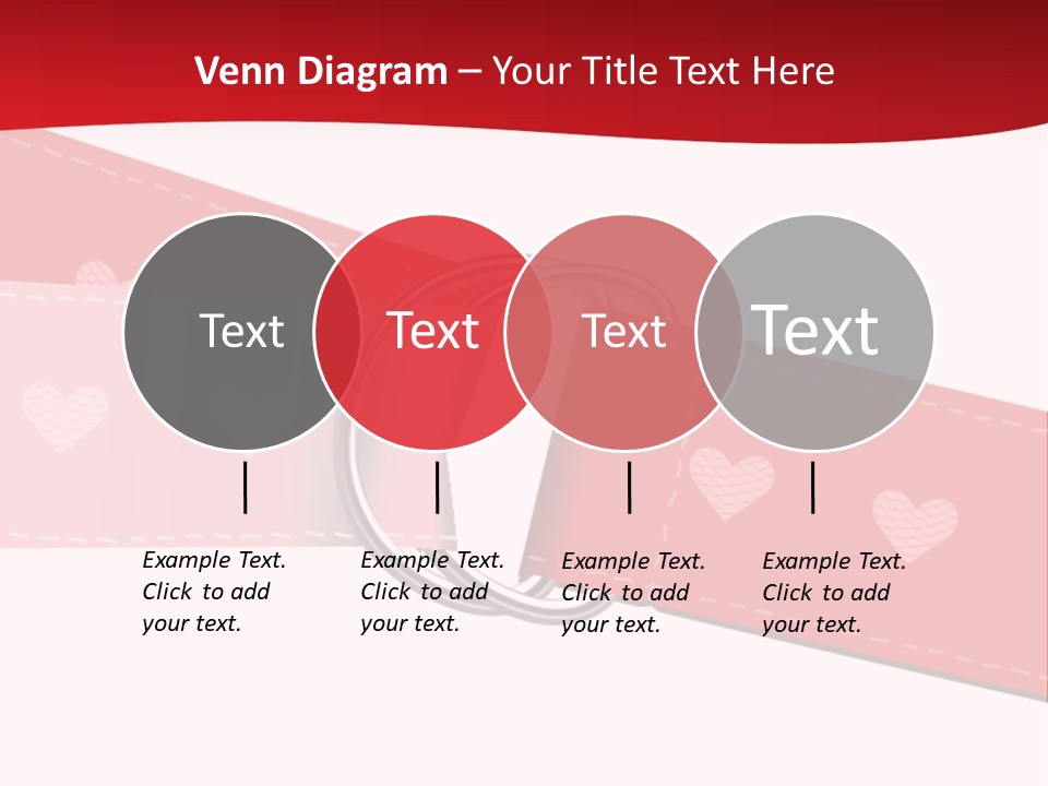 A Red Belt With Hearts On It PowerPoint Template