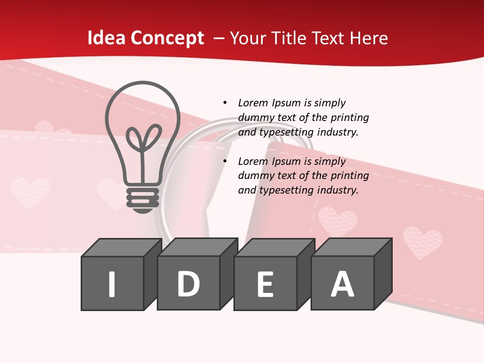 A Red Belt With Hearts On It PowerPoint Template