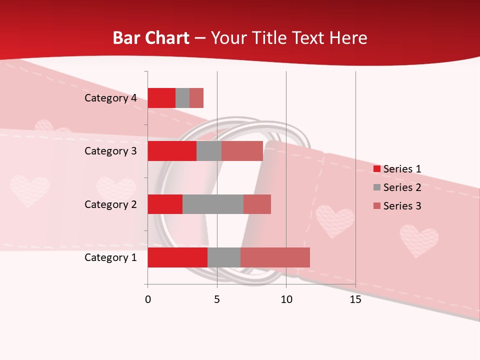 A Red Belt With Hearts On It PowerPoint Template