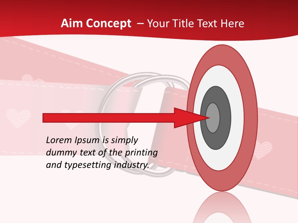 A Red Belt With Hearts On It PowerPoint Template