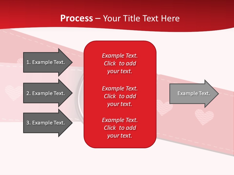 A Red Belt With Hearts On It PowerPoint Template