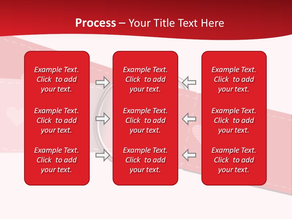 A Red Belt With Hearts On It PowerPoint Template