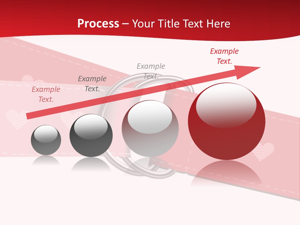 A Red Belt With Hearts On It PowerPoint Template