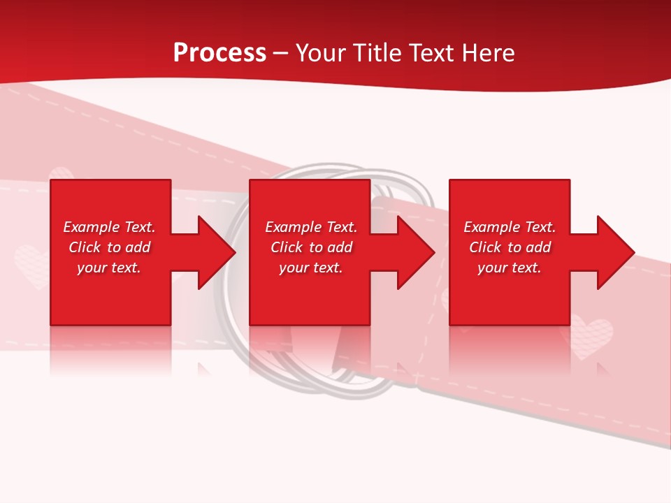 A Red Belt With Hearts On It PowerPoint Template