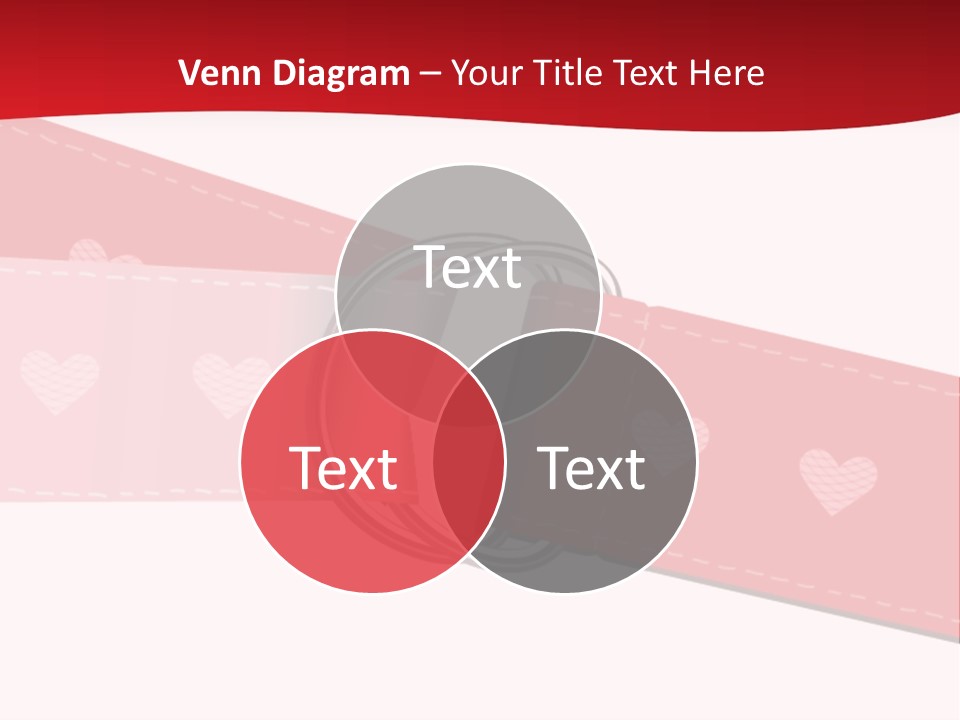 A Red Belt With Hearts On It PowerPoint Template