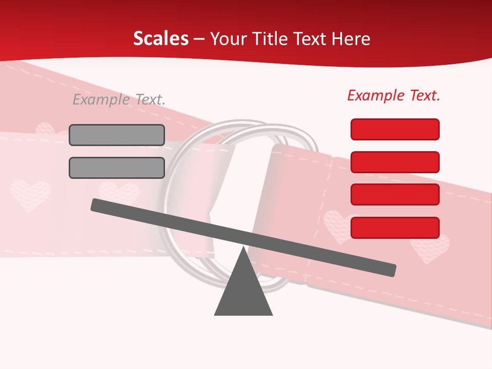 A Red Belt With Hearts On It PowerPoint Template