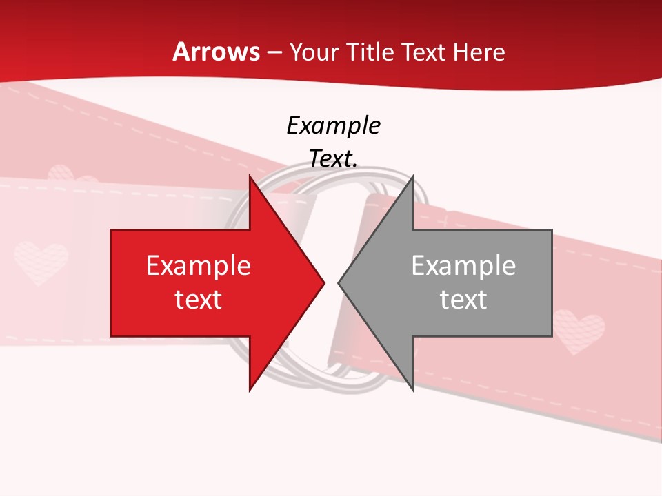 A Red Belt With Hearts On It PowerPoint Template