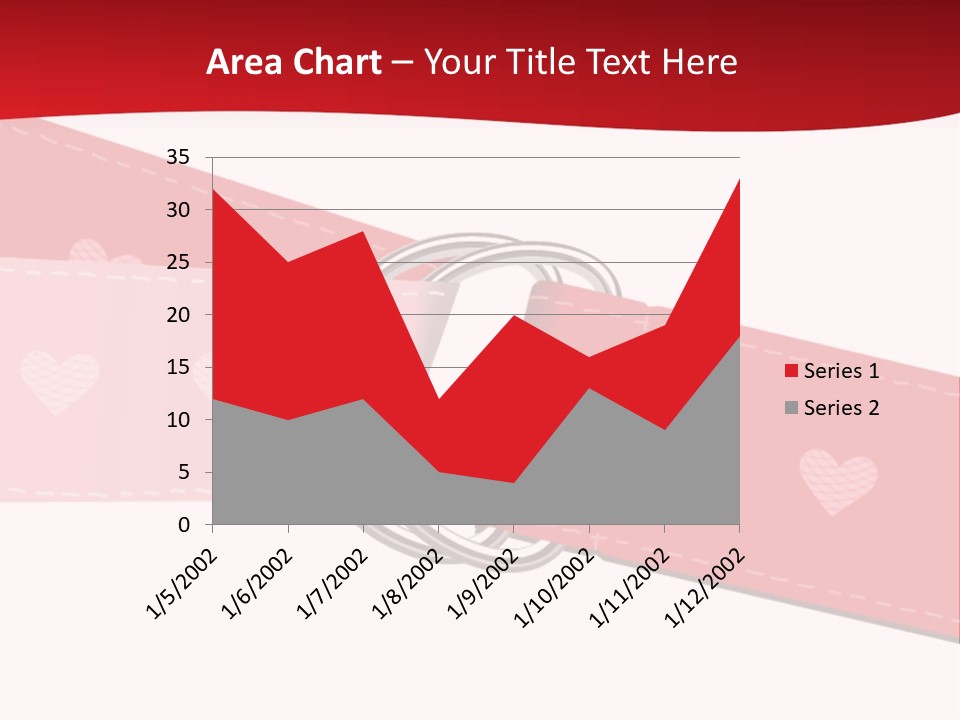 A Red Belt With Hearts On It PowerPoint Template