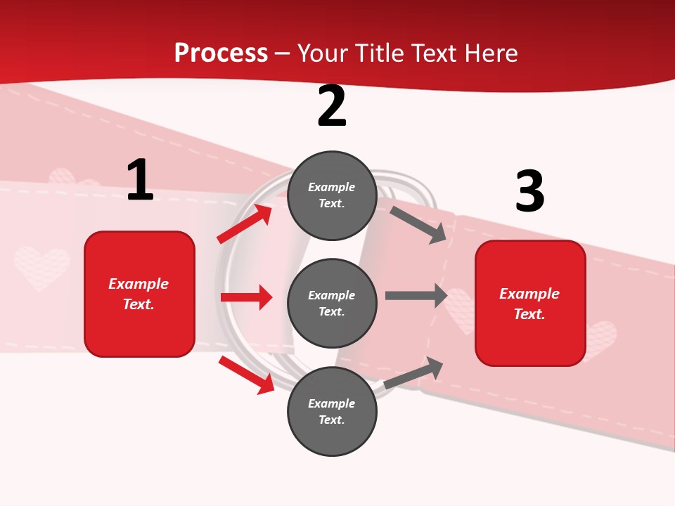 A Red Belt With Hearts On It PowerPoint Template