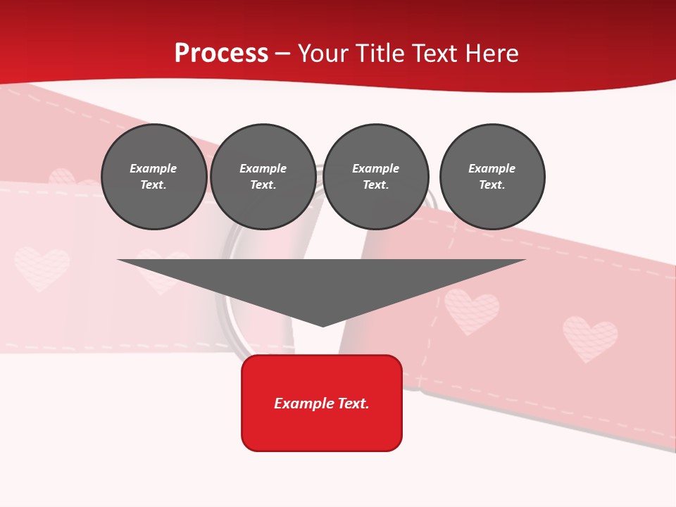 A Red Belt With Hearts On It PowerPoint Template