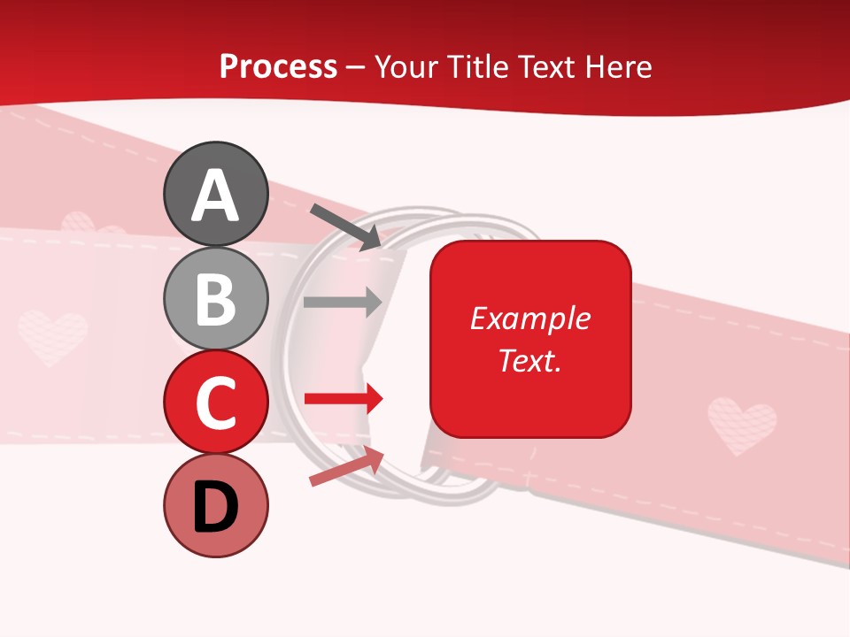 A Red Belt With Hearts On It PowerPoint Template