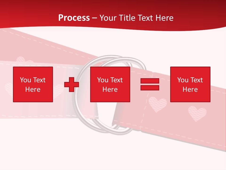 A Red Belt With Hearts On It PowerPoint Template