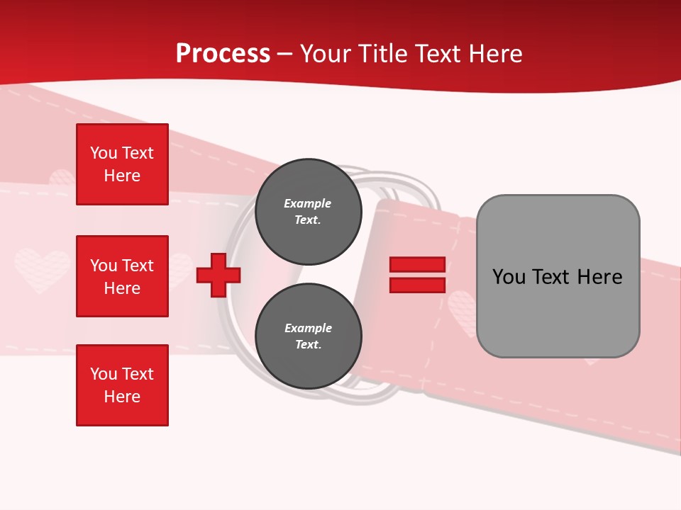 A Red Belt With Hearts On It PowerPoint Template