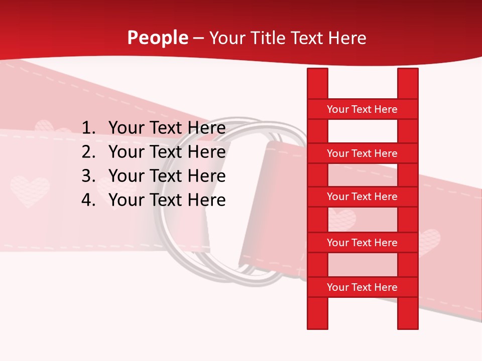 A Red Belt With Hearts On It PowerPoint Template