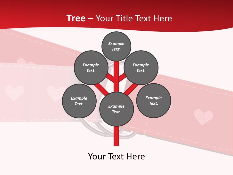 A Red Belt With Hearts On It PowerPoint Template