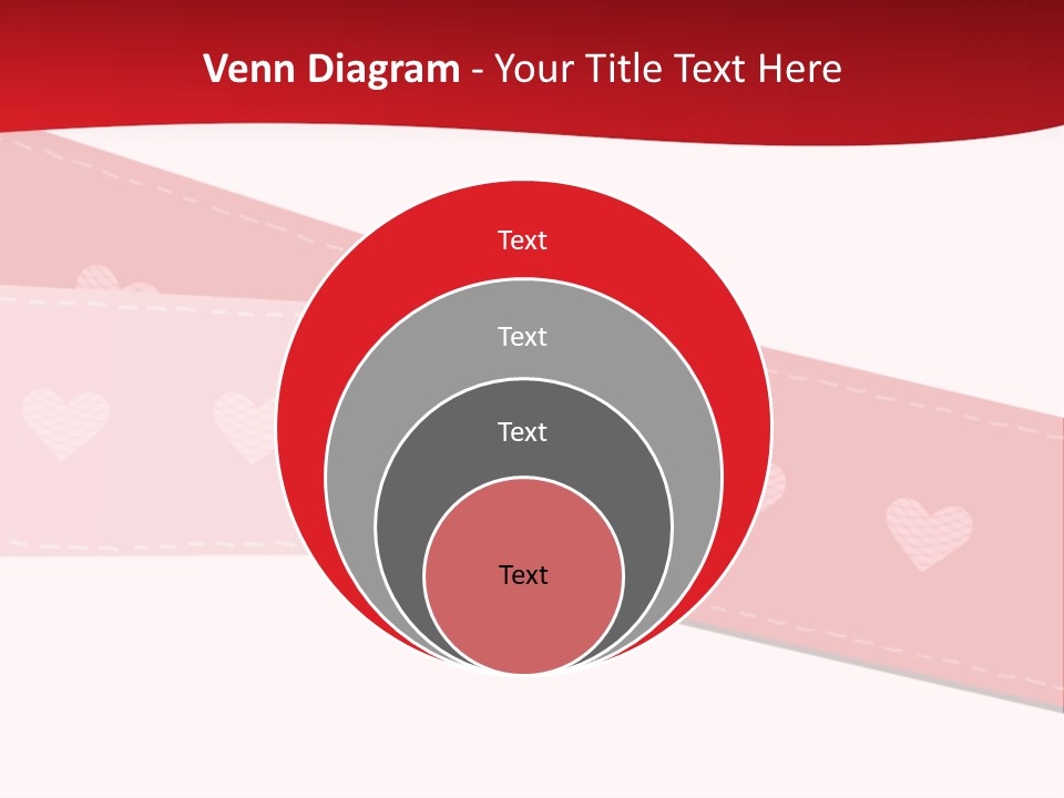 A Red Belt With Hearts On It PowerPoint Template