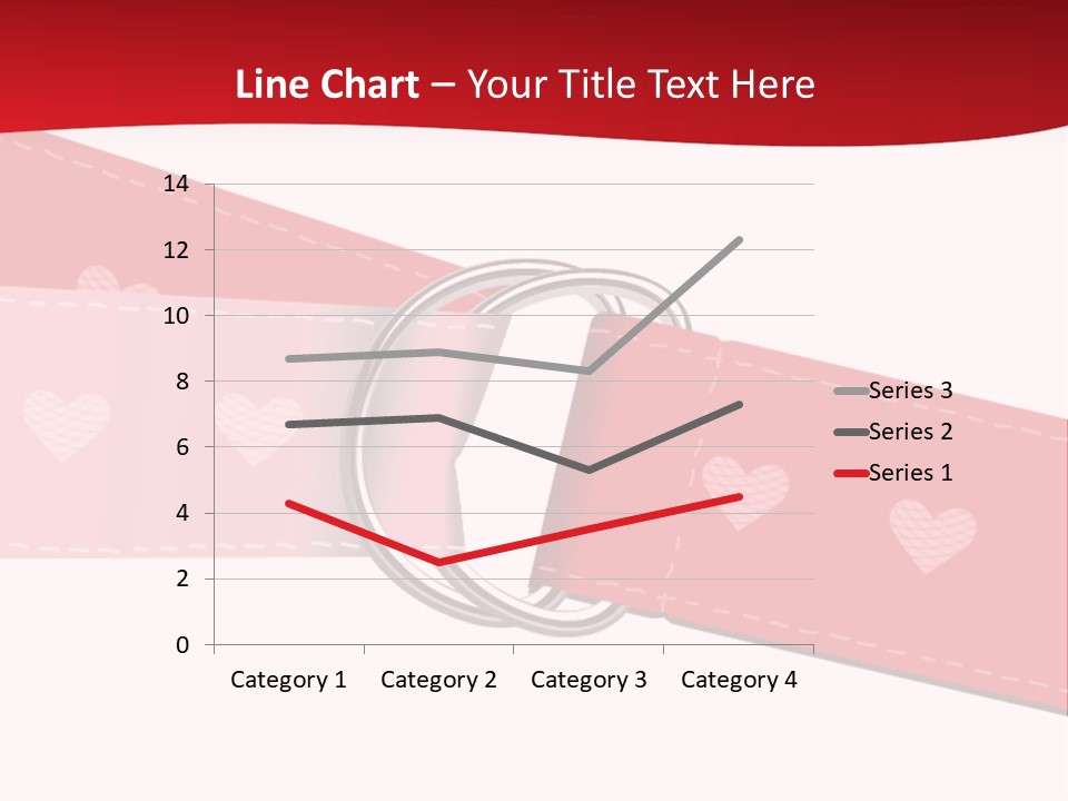 A Red Belt With Hearts On It PowerPoint Template
