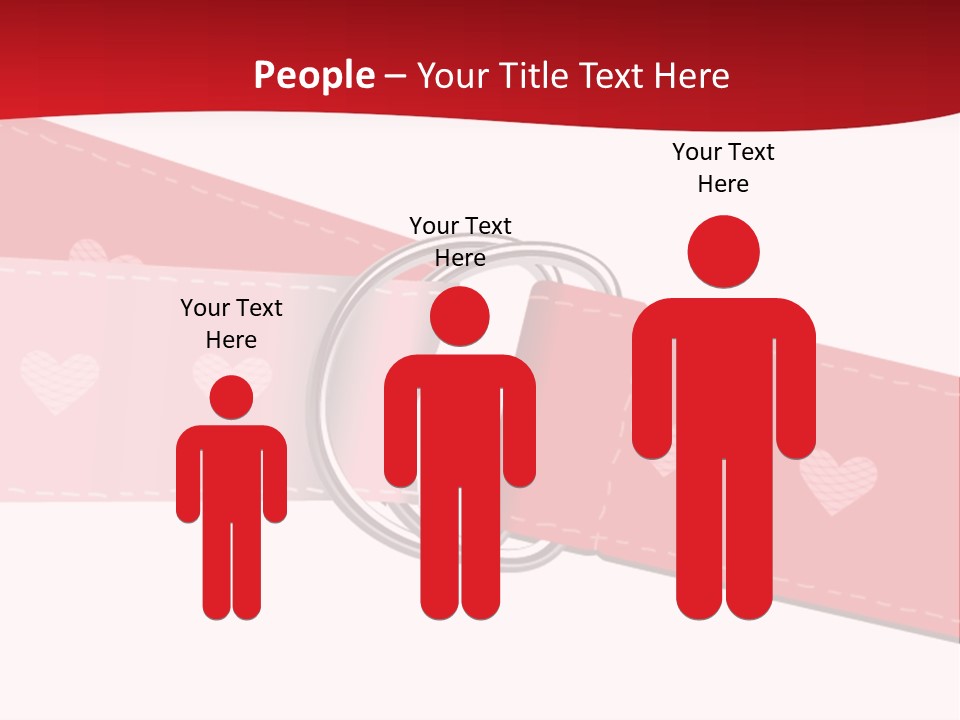 A Red Belt With Hearts On It PowerPoint Template