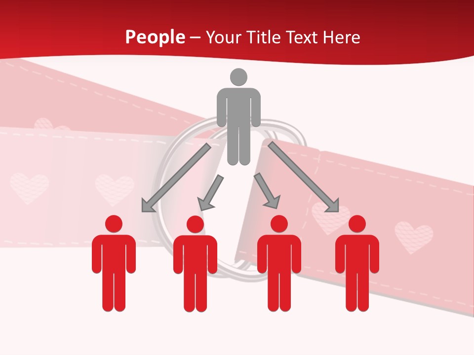 A Red Belt With Hearts On It PowerPoint Template