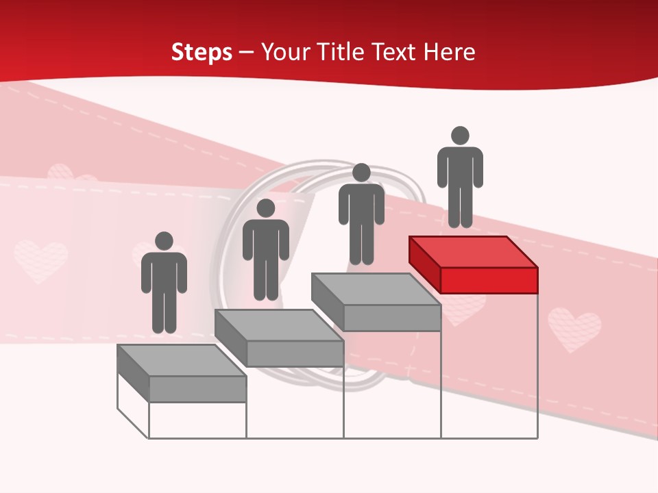 A Red Belt With Hearts On It PowerPoint Template