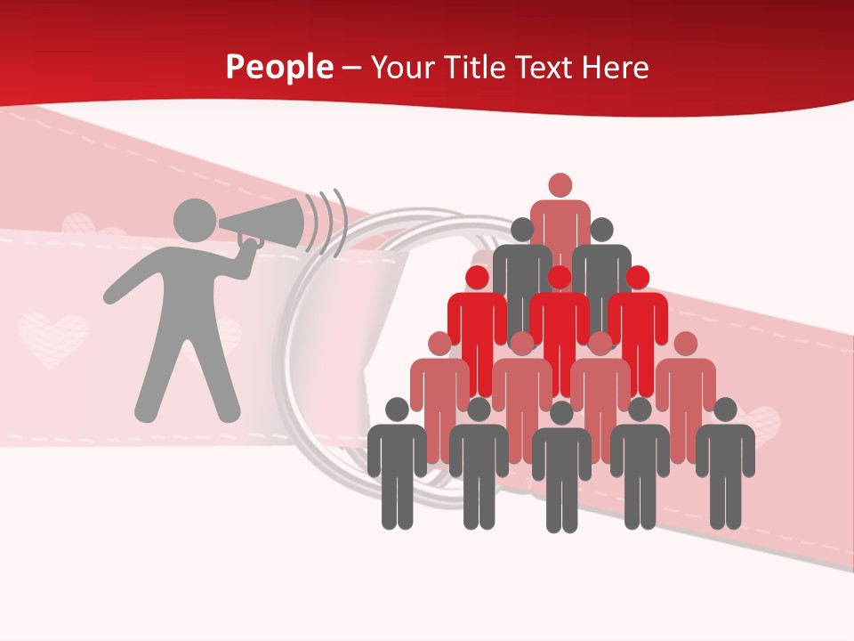 A Red Belt With Hearts On It PowerPoint Template