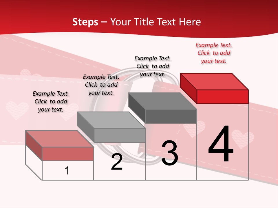 A Red Belt With Hearts On It PowerPoint Template