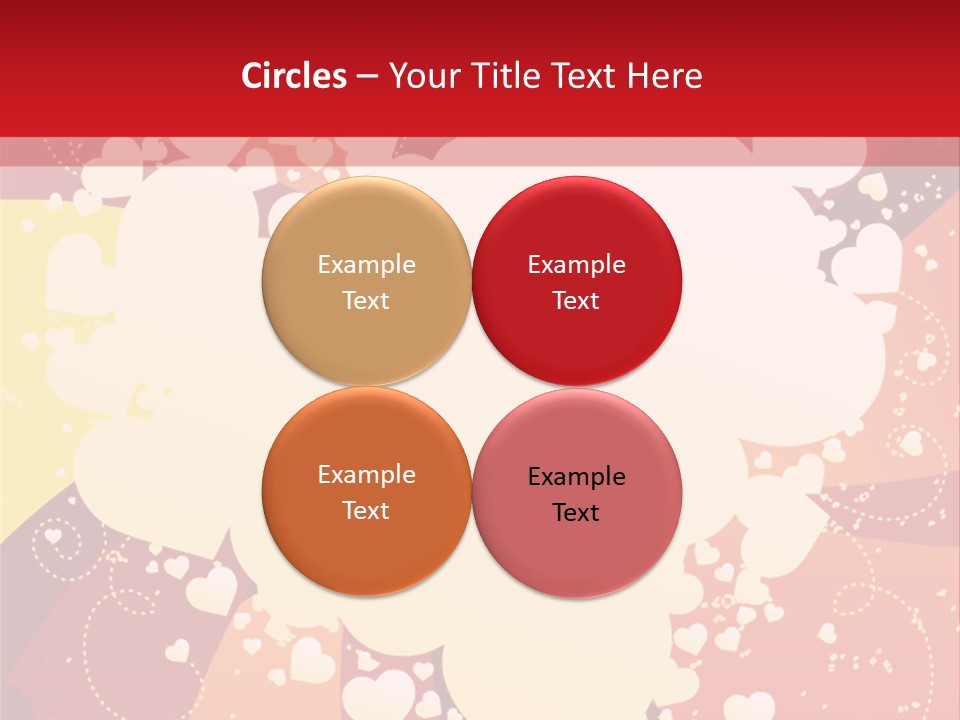 A Red And Yellow Background With A White Heart On It PowerPoint Template