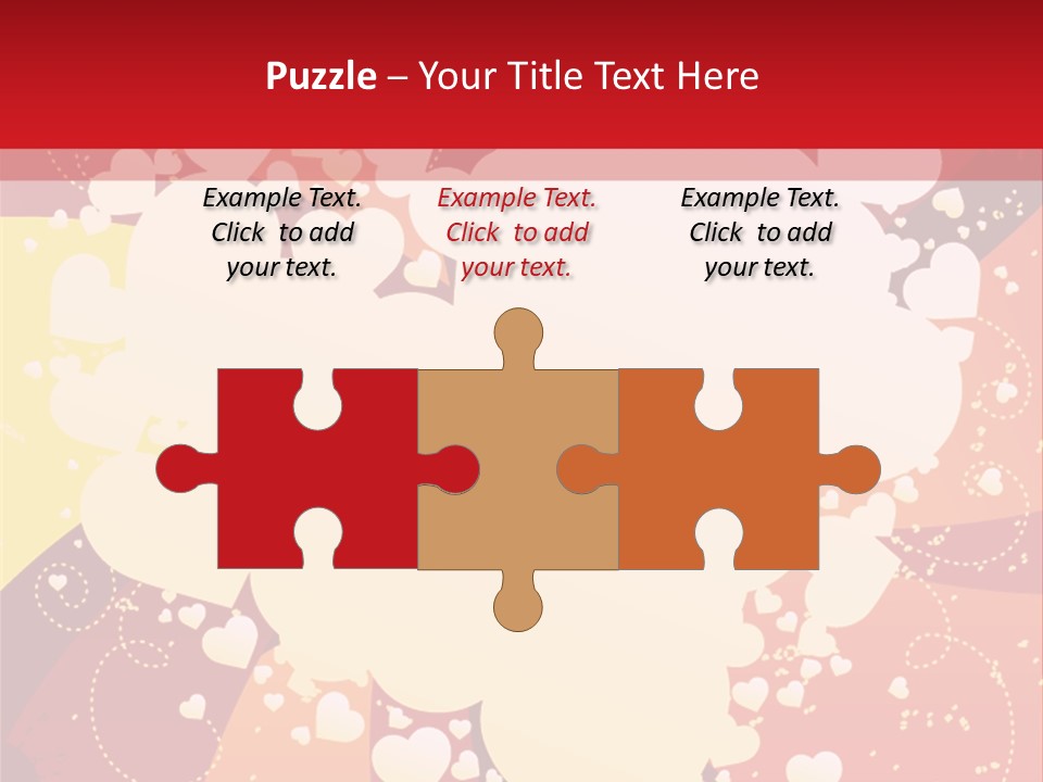 A Red And Yellow Background With A White Heart On It PowerPoint Template