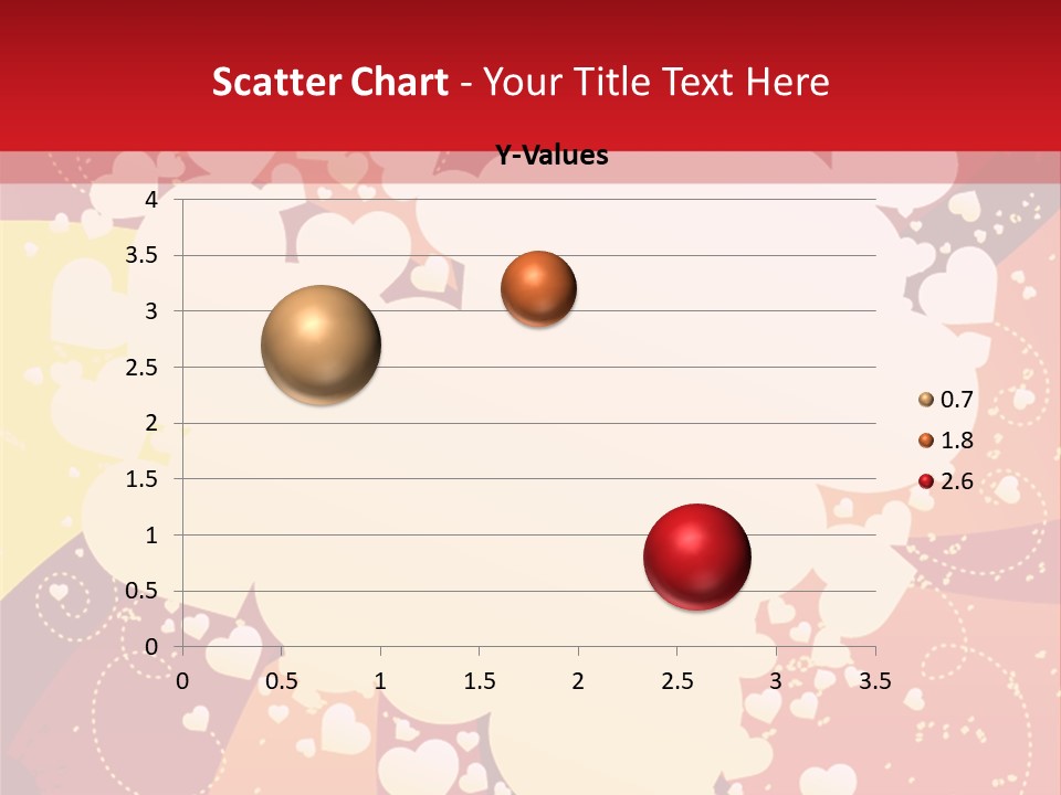 A Red And Yellow Background With A White Heart On It PowerPoint Template