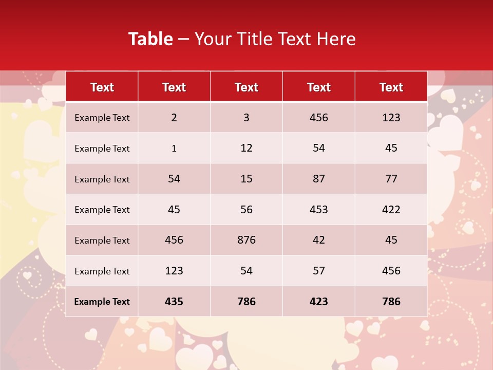 A Red And Yellow Background With A White Heart On It PowerPoint Template