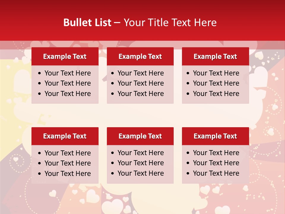 A Red And Yellow Background With A White Heart On It PowerPoint Template